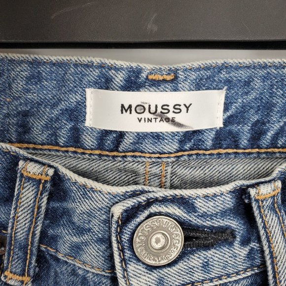 NWT Moussy Vintage Quincy Flare Blue Jean High Rise Size 24 - Picture 11 of 11